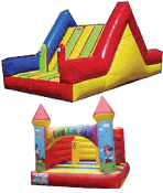 paquete de inflables resbaladilla y castillo