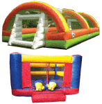 paquete de inflables cancha de futbol y ring de box