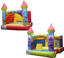 paquete de inflables castillo y alberca de pelotas