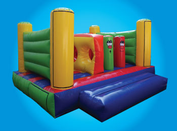 inflable con obstáculos para niños pequeños