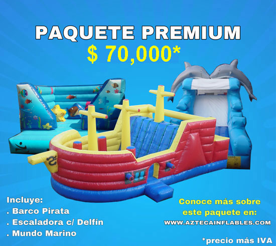 paquete de juegos inflables premium